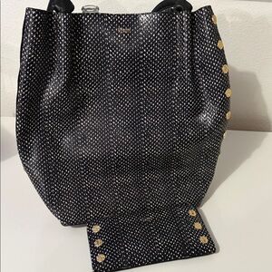 Hammitt Black Tote with Gold Stud Accents